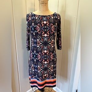Women’s Vince Camuto Dress size 4 navy floral stripe